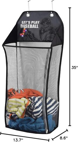 تخزين وتسجيل فوق الباب معلق الأطفال المرح LED Baseball Legable Legh-Up Mesh Garkerdy ​​Basketer ، وصدر الألعاب ، والسنانير المعدنية الثقيلة بما في ذلك. براءة اختراع معلقة in Kuwait