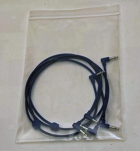 Luigi's Modular M-Doppio Mini Y Right Angled Splitter Patch Cables 15cm x 15cm - 2 Pack (Blue) - 3.5mm Splitter for Eurorack Modular Synthesizer in Saudi Arabia