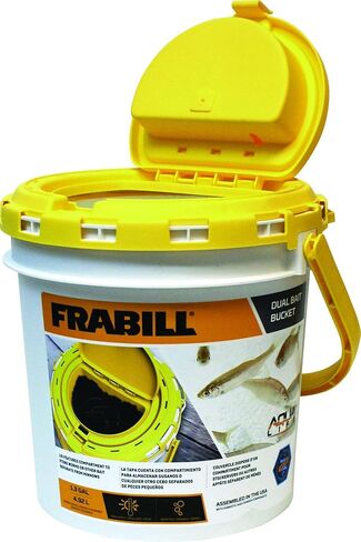 Frabill Sit-N-Fish | Insulated Bait Bucket with Convenient Padded Cushioned Lid for Comfortable Seating Option in Kuwait