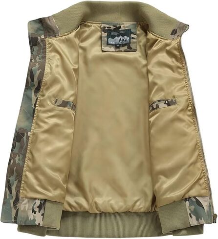 FTIMILD Military Bomber Jacket for Men Casual Windbreaker Jacket Mens Spring and Fall Jacket with Pockets and US Armband in Saudi Arabia