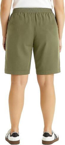 Women's Bermuda Shorts with Pockets, Drawstring Elastic Waist, Casual Summer Shorts for Women, Knee Length Comfy Bottom in Saudi Arabia