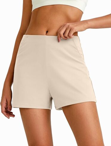 G4Free Casual Shorts for Women 3'' Athletic Shorts Elastic Waist Running Shorts Summer Shorts with Pockets in Saudi Arabia