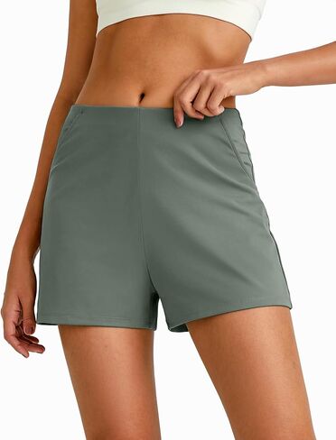 G4Free Casual Shorts for Women 3'' Athletic Shorts Elastic Waist Running Shorts Summer Shorts with Pockets in Saudi Arabia