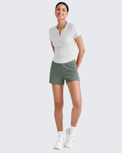 G4Free Casual Shorts for Women 3'' Athletic Shorts Elastic Waist Running Shorts Summer Shorts with Pockets in Saudi Arabia