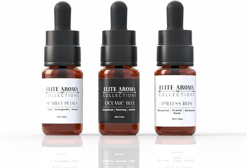 Elite Hotel Fragrance Oils Gift Set (3 Pack) - Midnight Aura, Divine Essence, Global Opulence - Luxury Hotel Scents for Diffusers & Aromatherapy - 0.3 in Saudi Arabia