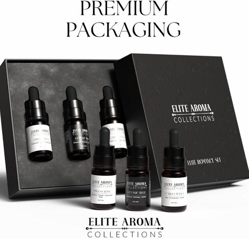 Elite Hotel Fragrance Oils Gift Set (3 Pack) - Midnight Aura, Divine Essence, Global Opulence - Luxury Hotel Scents for Diffusers & Aromatherapy - 0.3 in Saudi Arabia