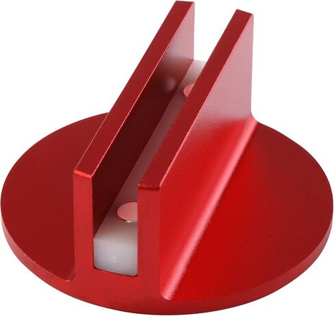 Universal Aluminum Grooved Pinch Weld Jack Pad – Magnetic Jack Puck & Large Slotted Frame Rail Protector for Cars, SUVs, Trucks & Pickups – Heavy-Duty Floor Jack Adapter, Red in Saudi Arabia