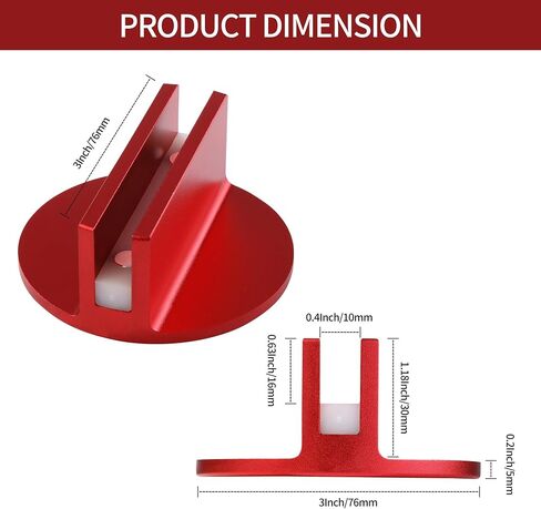 Universal Aluminum Grooved Pinch Weld Jack Pad – Magnetic Jack Puck & Large Slotted Frame Rail Protector for Cars, SUVs, Trucks & Pickups – Heavy-Duty Floor Jack Adapter, Red in Saudi Arabia