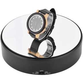 AYNEFY Rotating Display Stand, 360 Degree ABS Material Motorized Turntable Showcase for Displaying Jewelry, Watch, Cosmetic