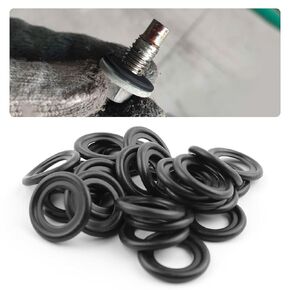 25pcs m14 حشية موسع تصريف الزيت ، قابس زيت غسالة الغسالة المطاطية متوافق مع استبدال شيفروليه OEM# 12616850 ، سحق الزيوت غسالة سحق لتقليل زيوت الزيوت (M14)