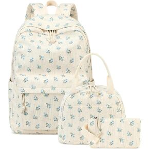 CAMTOP Backpack for School Kids Cute Backpacks for Girls Elementary Lighweight Bookbag with Lunch Box Pencil Case 3 in 1