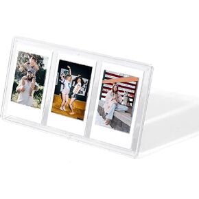 3 Grids Clear Mini Photo Vertical Frame for Polaroid Fujifilm Instax Mini 8 9 11 12 EVO/NONS SL42 SL645 Instant Films.