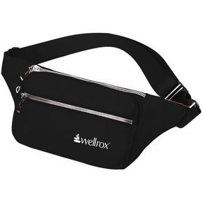 Multi-Compartment Belt Bag for Women- Crossbody Bag, Over the Shoulder Fanny Pack- Perfect Size for Phone, Keys, Wallet- Black and Rose Gold (7.5x1.5x5.5 inches) (Rose)