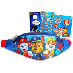 PAW PAW PATTR PACK for Kids - حزمة مع حقيبة الحزام التي تتميز بمطاردة ، مارشال ، ملصقات Ruble Plus ، الوشم ، المزيد | حقيبة الخصر Paw Paw Patrol للأولاد