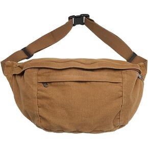 Unisex Slouchy Sling Bag, Large Fanny Pack with Multiple Compartments, Canvas Chest Purse Crossbody Bag, Adjustable Strap, Large Capacity (Orange) in Kuwait