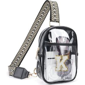 Clear Sling Bags for Stadium Events, Crossbody Bags for Women Stadium Purses Transparent Fanny Pack for Concerts