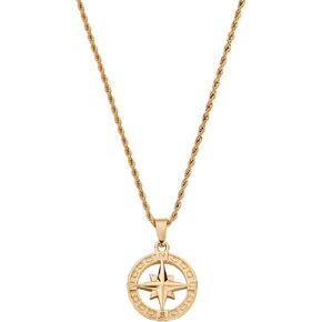 | North Star Pendant Necklace | 20.5" Chain Link with 20MM x 20MM Pendant | Waterproof, Heat & Sweat Resistant | Gifts for Men | Men's Jewelry |