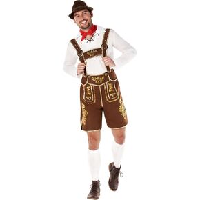 Morph Oktoberfest Lederhosen Costume for Men, German Festival Outfit, Traditional Oktoberfest Attire
