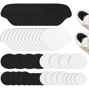 12 Pcs Shoe Heel Repair Patches, Quick Self-Adhesive Inside Sneaker Hole Patches for Sport Work Walking Hiking Tennis Shoes Sneaker Mesh (Black)