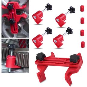 9 PCS Car Camshaft Engine Timing Sprocket Gear Locking Tool Set, Impact Locking Dual Camshaft Anti-Slip Fixing Clip, Car Repair Modification Accessories, Suitable for Most Models (Red)
