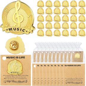 Music Note Lapel Pins Musical Note Band Award Pins Gifts Cards Bulk for Musician Music Lover Teacher Graduation Gifts for Students