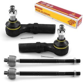 Metrix Premium Chassis Parts-4 PC Kit Inner و Outer Tie Rod End Kit Fits 2006-2010 Jeep Commander ، 2005-2010 Jeep Grand Cherokee ، استبدال EV80782 ، ES80643 ، ES80644 ، صنع في أوروبا