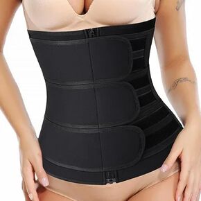 Sauna Waist Trainer Lower Belly Fat Burner for Women Men,Sweat Waist Slimmer Belt Band Stomach Shaper Plus Size Workout Waist Trimmer for Gym Working Out Black XL