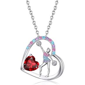 هدايا قلادة المشجعين من الحجر المولد للفتيات قلب قوس قزح قوس قزح المبتهج مجوهرات قلادة هدايا عيد ميلاد هدايا للأطفال in Kuwait