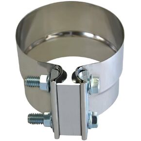 1 Pc Exhaust Clamp,5 Inch Lap Joint Exhaust Band Clamp Sleeve Coupler Stainless Steel