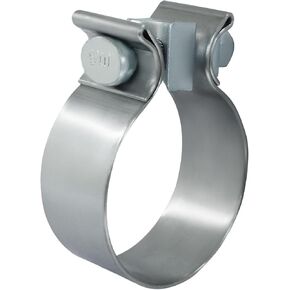 2 Pack Exhaust Clamp, Stainless Steel Narrow Band Muffler Clamp 2.5 Inch, Reliable for Exhaust Pipe System Repair