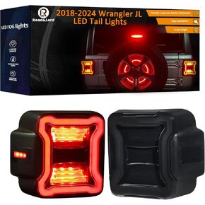 Wrangler JL Tail Light ، Wrangler JL Tail Light متوافق مع Jeep Wrangler JL 2018-2024 ، مصباح إشارة الضوء العكسي مصابيح الجري أثناء النهار.
