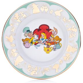 Disney Alice in Wonderland Mad Hatter 6 "Plate ، Fine Bone China ، 16.5 × 16.5 × 1 cm ، multicolor