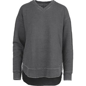 Melange West Hall V-Neck Pocketed Poncho Fleece
