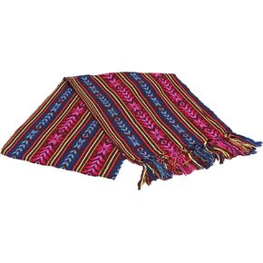Leos Imports Traditional Women's Mexican Rebozo Shawl with Design, Multi-Purpose, Pashima Wrap with fringe - Handwoven
