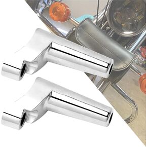 HDBUBALUS Chrome Front Turn Signal Mounts Relocation Kit Fit for Harley XL Sportster Dyna FXR