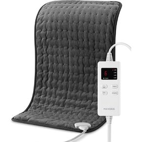 Heating Pad for Back Pain Relief, Cramps with Auto Shut Off Large, 6 Heat Settings Electric Heat Pad for Neck and Shoulder, Moist Heat Option, Dark Gray