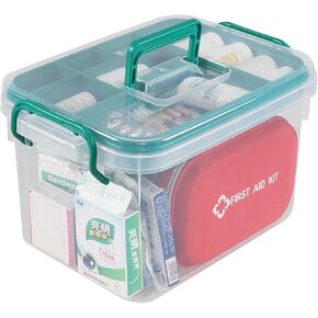 Medical Box, Plastic Emergency First Aid kit, First Aid Empty Box