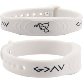 2 Pack Bible Verse Bracelets, Daily Jesus Bracelets Christian Gospel Bracelet Faith and Style Combined Inspirational Religious Gifts for Men and Women (White)