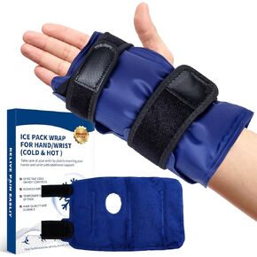 Wrist Ice Pack Wrap for Carpal Tunnel Relief, Hand Ice Pack Glove for Injuries, Gel Wrist Brace Hot & Cold Therapy for Men Women Hand Arthritis, Tendonitis, Swelling, Working Hands, Surgery Gift