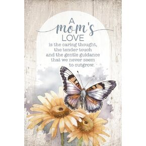 Dexsa A Mom's Love Wood Frame Plaque 4 "x6" | صنع في الولايات المتحدة | هدية رائعة | المشاعر الملهمة | شماعات معدنية و easel على الظهر | معلقة الذات أو الجدار