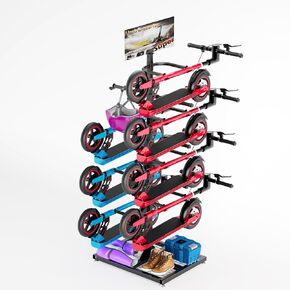 Scooter Stand for Multiple Scooters Holder for 10 Kid Scooters Garage Scooter Storage Rack