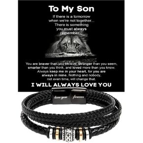 To My Son Bracelet - Birthday Gift For Son With Message Card and Box