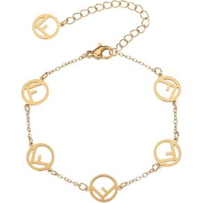 Women's 18K gold letter F bracelet Personalized CZ jewelry Suitable for daily, party or special occasion fashion jewelry gifts