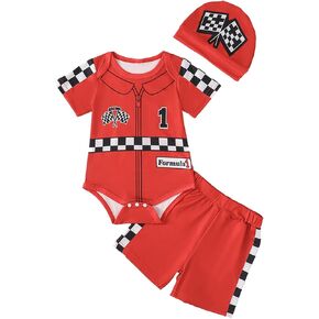 Baby Boy 1st Birthday Outfit One Year Old Birthday Clothes First Birthday Race Car Driver Bosysuit in Saudi Arabia