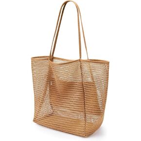 Travel Essentials Beach Tote Bag Waterproof Mesh Beach Bag for Women - Cruise Ship Essentials and Vacation Must-Have