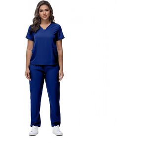 DEEYOTA Women's Medical Uniforms & Scrubs,Scrubs for Women,Medical Scrubs Top and Pants，V-neck Design Fashionable and Simple
