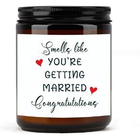 Aromatherapy Candle,Engagement Gifts for Couples,Engagement Gift,Engagement Candle,Gifts for Newly Engaged Couples,Wedding Candle,Lavender Lemongrass Essential Oils,Engagement Gifts for Women