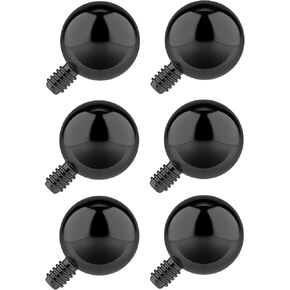 Internally Threaded Balls 16g 3mm - Various Ball Sizes For Anti Eyebrow, Ear, Cartilage, Rook, Helix, Labret Stud Lip Rings, Snake Bites, Septum Balls Jewelry Parts - Barbell Bar, Post, Circular Horseshoe Rings Replacement Balls For Piercings