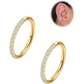 20G 18G 16G Rings Rings Hoops Surgical Steel CZ CZERSED SPISTION SPETUM TOSTH HOOPS CONCH HELIX TRAGUS CARTILAGE SNUG DAIT