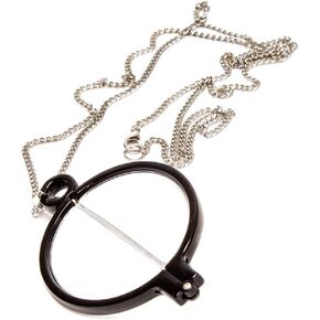 Calabria 2945R Folding Modern Eye Monocle Necklace Reading Magnifying Jewelry Pendant Chain Magnifier Glass Hanging Eyepiece